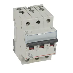 Miniatūrais pārtraucējs Legrand TX3 B tips 63 A, 240–415 V, 50/60 Hz, IP20
