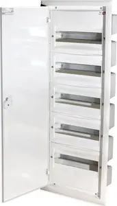 Metal distribution board with front cover ETI ERP12-5 (N+PE), 5 rows × 12 modules, model RO228