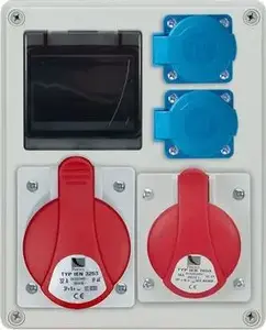Распределительный шкаф PAWBOL R-BOX 240 4S 1x32A/5P 1x16A/5P 2x250V пустое окно IP44 B.1701