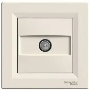Антенный розеточный модуль Schneider Electric Asfora TV конечный 1 дБ кремовый (EPH3200123)