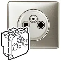 Socket outlet Legrand 0 673 88 — SAT + TV + Radio, IP20, 17 V, 45×45×36 mm