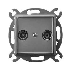 Kontaktligzda Ospel GPA-UK/m/70, UK tips, pelēka, IP20, 71×71×35 mm