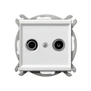 Розетка Ospel GPA-10RPZ/m/00 белая, IP20, 71×71×35 мм