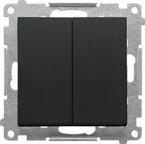 Kontakt-Simon svečveida slēdža modulis TW5.01/149 — 10 AX, 250 V~, ātrsavienojumi, matēti melns