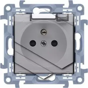 Розетка штепсельная одиночная IP44 16A белая Kontakt-Simon CGZ1BU.01/11