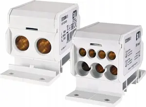 Distribution block Etipo ETI Polam 001102400 160A, cable terminals 2x4–50mm² / 3x2.5–25mm² + 4x2.5–16mm², gray