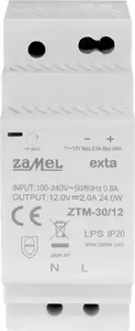Блок питания ZAMEL ZTM-30/12 30W 12V DC на DIN-рейку TH-35 EXT10000281
