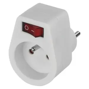 Power plug adapter EMOS P0027 — 250 V AC input, 10 A, white