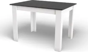 Table LEOBERT NP 120x80 Black and White — tabletop 120×80 cm, two-tone finish