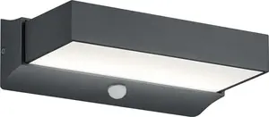 Outdoor wall light TRIO CUANDO LED 226669242 graphite, up-down with motion sensor