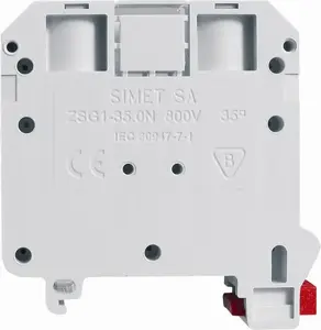 Terminal connector Simet ZSG 1-35.0Ns 2-conductor for 35 mm² conductors, grey