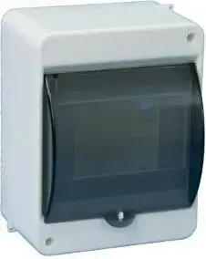 Модульный накладной распределительный щит PAWBOL C.2020 1x5 N+PE IP30 с дымчатой крышкой