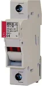 Предохранительный разъединитель Eti-Polam EFD 10 1P, однополюсный держатель плавкой вставки, модель 002540001