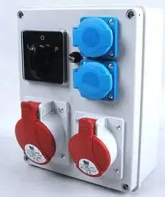 Distribution box PAWBOL R-BOX 240 B.1095W — 1×32A/5P, 1×16A/5P, 2×250V, L/P switch, IP44
