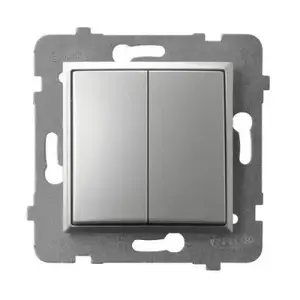 Ospel ŁP-10U/m/18 sudraba viedais slēdzis modulis, 10 A, 250 V AC, IP20, 71×71×40 mm