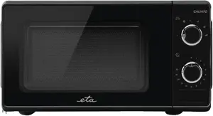 Countertop solo microwave ETA Galiato Black, 17 L, 700 W, rotary control, 245 mm turntable