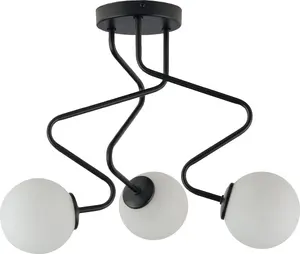 Потолочный светильник SIGMA ZIGZAG 33293 — черный, LED-ready для гостиной