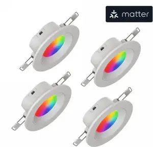 No name Nanoleaf Essentials Smart Downlight kit (4 pcs) – Matter, Wi‑Fi compatible point lights