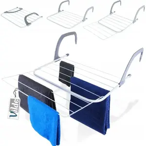 Drying rack for radiator Vilde foldable metal white 55×50.5 cm model 568005