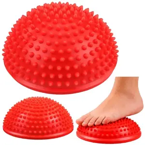 Pusapaļkule masāžai un līdzsvara vingrinājumiem Lean 16 cm, sarkana