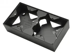 Outlet box Ospel PNP-2R/33, mounting box, 155×84×37 mm, black