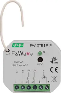 Радиоуправляемый контроллер жалюзи FF F&Wave FW-STR1P-P, многофункциональный, 0,6 А, 85–265 В AC/DC, для монтажной коробки Ø60