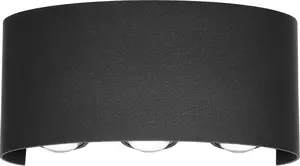 Wall light Italux Ortelo OWL-451-3-BL — outdoor wall lamp 1×6W LED IP54, black