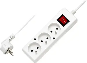 Сетевой удлинитель Plastrol PS-370 3 розетки 1,5 м белый