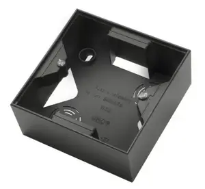 Outlet box Ospel PNP-1R/33, recessed electrical box, 84×84×37 mm, black