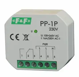 Electromagnetic Relay 1P 16A FF PP-1P 230V — single-pole 230 V AC, 16 A