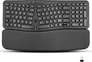 Perixx эргономичная беспроводная клавиатура PERIBOARD-636 DE с подставкой для запястий, немецкая раскладка