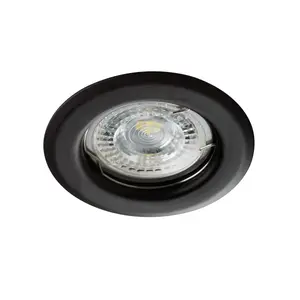 Ceiling light Kanlux 26791 GX5.3, black steel housing, 10 W, Ø 8.3 cm, IP20, 220–240 V