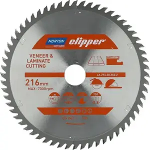Diamond-tipped Saw Blade Norton Clipper LA.216.30.Z60.2 – model 70184608143, 60 teeth