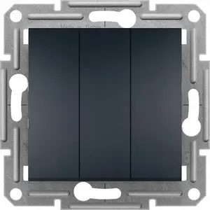SCHNEIDERE triple switch (without frame) Asfora EPH2100171, anthracite