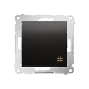 Electrical switch Kontakt-Simon DW7A.01/48 — plastic housing, anthracite, 250 V AC, 16 A, IP20/IP44, 75×41 mm