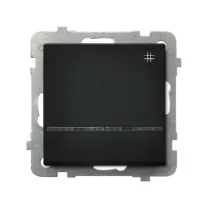 Smart switch Ospel ŁP-4RS/m/33, black, IP20, 250 V AC, 16 A, 71×71×42 mm