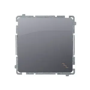 Electrical switch Kontakt-Simon BMW6A.01/43, plastic housing, silver, 250 V AC, 16 A, IP20/IP44, 75×41 mm