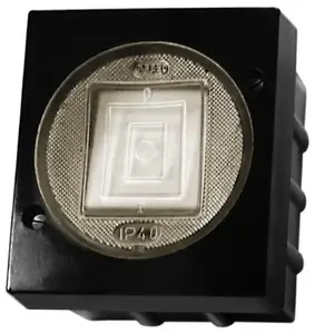 Electrical switch Ospel ŁNH-1LC/25, IP44, 250 V AC, 6 A, black, 67×39×85 mm