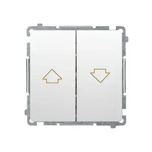 Electrical switch Kontakt-Simon BMZ1.01/11, white, 250 V AC, 10 A, IP20/IP44, 75×75×41 mm