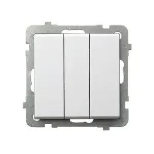 Wall-mounted Ospel smart switch ŁP-13R/m/00, white, IP20, 250 V AC, 10 A, 71×71×42 mm