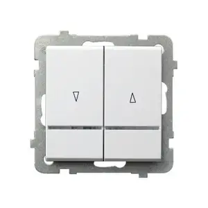 Wall-mounted Ospel smart switch ŁP-7RS/m/00, white, 250 V AC, 10 A, 71×71×42 mm