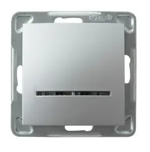 Ospel ŁP-1YS/m/18 silver smart switch module, 16 A, 250 V, IP20, 71×71×40 mm