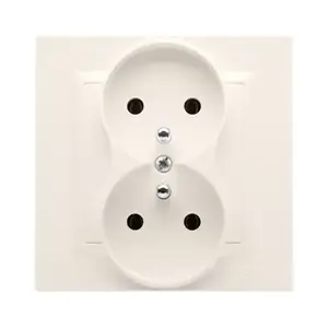 Electrical socket outlet Kontakt-Simon CGZ2/41, white, 250 V, IP20, 84×84×43 mm