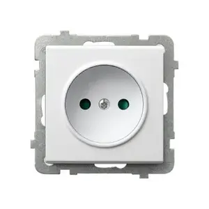 Розетка Ospel GP-1RP/m/00 16 A IP20 белая, 71×71×38 мм