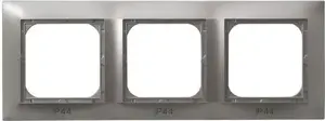 Wall plate / switch cover Ospel RH-3Y/23, Titanium, IP44, 226×84 mm