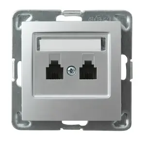 Kontaktligzda Ospel GPT-2YN/m/18, sudraba, IP20, 71×71×34 mm