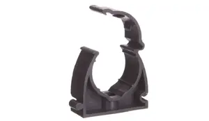 Pipe clamp TTPLAST UZ 25 (model 10224) — closed grey plastic mounting for 25 mm pipe
