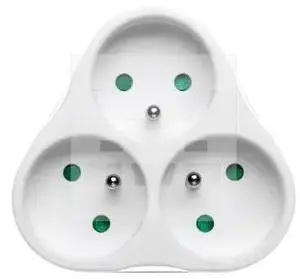 EMOS power plug splitter 3-socket with shutters white P0026