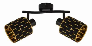 Griestu spote Markslojd Reality Thiago 838402-02, 2x40W E14, melna