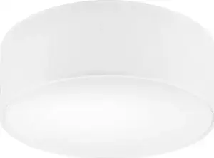 Griestu lampa LAMKUR Vivian 48406 — apaļš plafons, 1×60W E27, balts